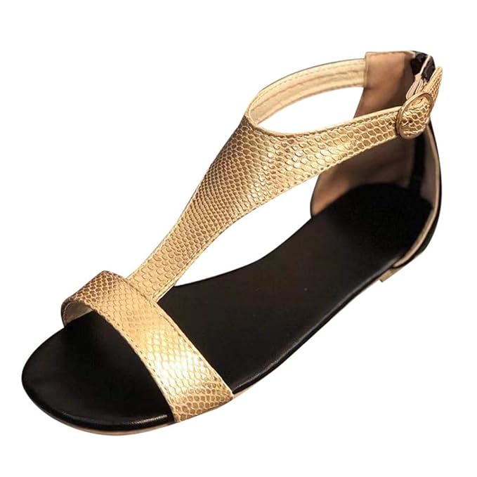 casual gold sandals