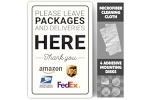 ANVEVO Premium Package Delivery Sign – 8x12 Sublimation Printed on Photograde Aluminum – Weatherproof, Fade-Proof, Professional Look – "Please Leave Packages Here"