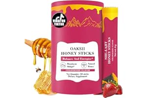 SHE-Lajit Honey Sticks for Women, Strawberry Honey sticks, Natural Energy & Vitality Booster with Shatavari & Saffron for Hor