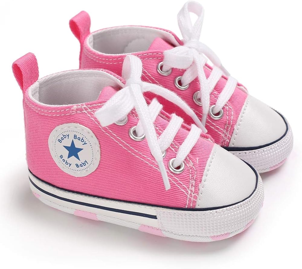  | Save Beautiful Baby Girls Boys Canvas Sneakers Soft Sole High-Top Ankle Infant First Walkers Crib Shoes | Sneakers