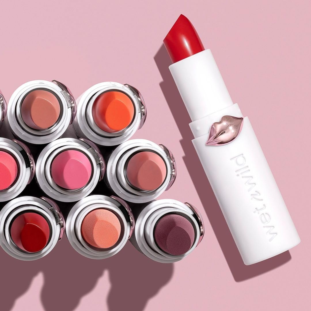wet n wild Mega Last High-Shine Lipstick Lip Color, Infused with Seed Oils For a Nourishing High-Shine, Buildable & Blendable Creamy Color, Cruelty-Free & Vegan - Rosé And Slay