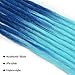 Noverlife 10 Strands 50cm/20″ Blue Ombre Dreadlock Extensions, Single Ended Crochet Synthetic Dreadlocks Accessories, Jamaica Punk Hip-Hop Reggae Hair Braiding Wigs Faux Locs for Fashion Men Womenthumb 3