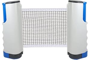 YUNAI Retractable Table Tennis Net, Ping Pong Net, Quick Installation, Suitable for Indoor & Outdoor (Fits Tables Up to 1.8m 