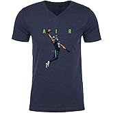 Mens V Neck Jaxon Smith Njigba JSN AIR Seattle Shirt T-Shirt Medium Blue