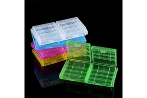 BONKZEBU Multifunctional Transparent Battery Storage Box Organizer Prevent Sliding, for AAAAA Batteries, PP Material, 10-Pack