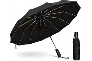 Guarda Chuva Automático Reforçado – Resistente ao Vento e com Proteção UV – Compacto, Dobrável e Portátil para Bolsa e Mochila