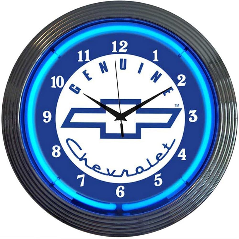 Decorative Gm Genuine Chevy Neon Wall Clock Clothing