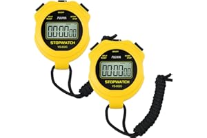 Digital Stopwatch Timer Only Stopwatch with ON/Off, NO Bell No Whistle Silent Basic Operation Children Friendly, PULIVIA Sport Stop Watch for Coaches Kids Swimming Running