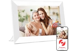 Frameo 10.1 Inch WiFi Digital Picture Frame 32GB Memory, 1280x800 HD IPS Touch Screen Photo Frame Electronic, Auto-Rotate, Wa