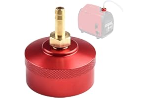 HOGARDENME Fuel Gas Cap with Brass Hose for Honda EU2200i EU1000i EU2000i EU3000i, Extended Run Fuel Gas Cap Brass Hose, Gas Tank Cap Generator Parts (1Pc Red)