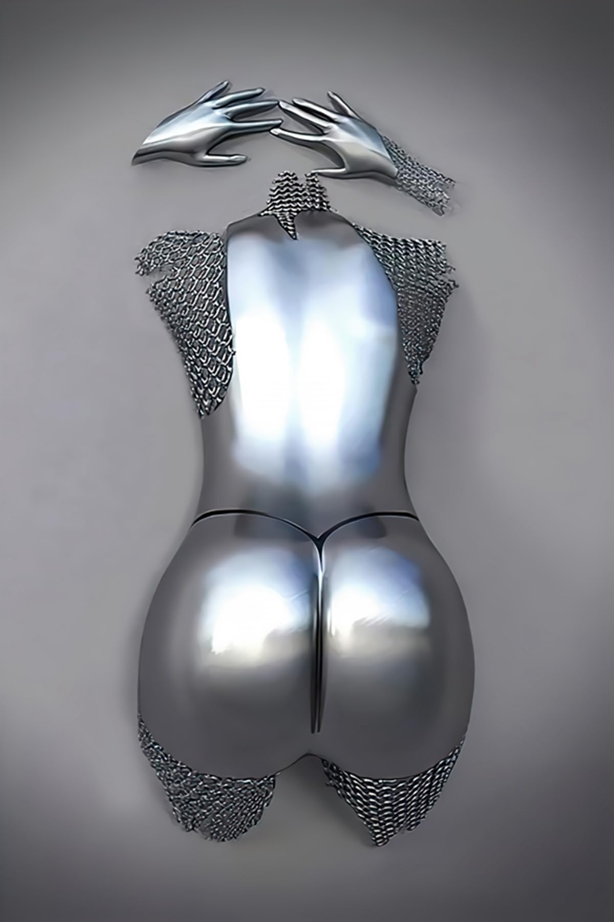 JNAOZI 3D Lovers Sculpture Metal Figure Statue Canvas Painting Love Hug Abstract Picture Poster Frameless (poster-11,40 x 60 cm, 1 Piece)