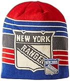 NHL New York Rangers Men's Face-Off Loud Beanie Knit Cap, One Size, Blue