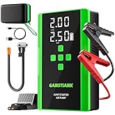 GansTiank 5000A Jump Starter with Air Compressor, 12V Portable Jump Box Car Battery Jumper Starter Pack for up to 9.0L Gas and 8.0T Diesel Engines with 160PSI Cordless Auto-Shutoff Tire Inflator