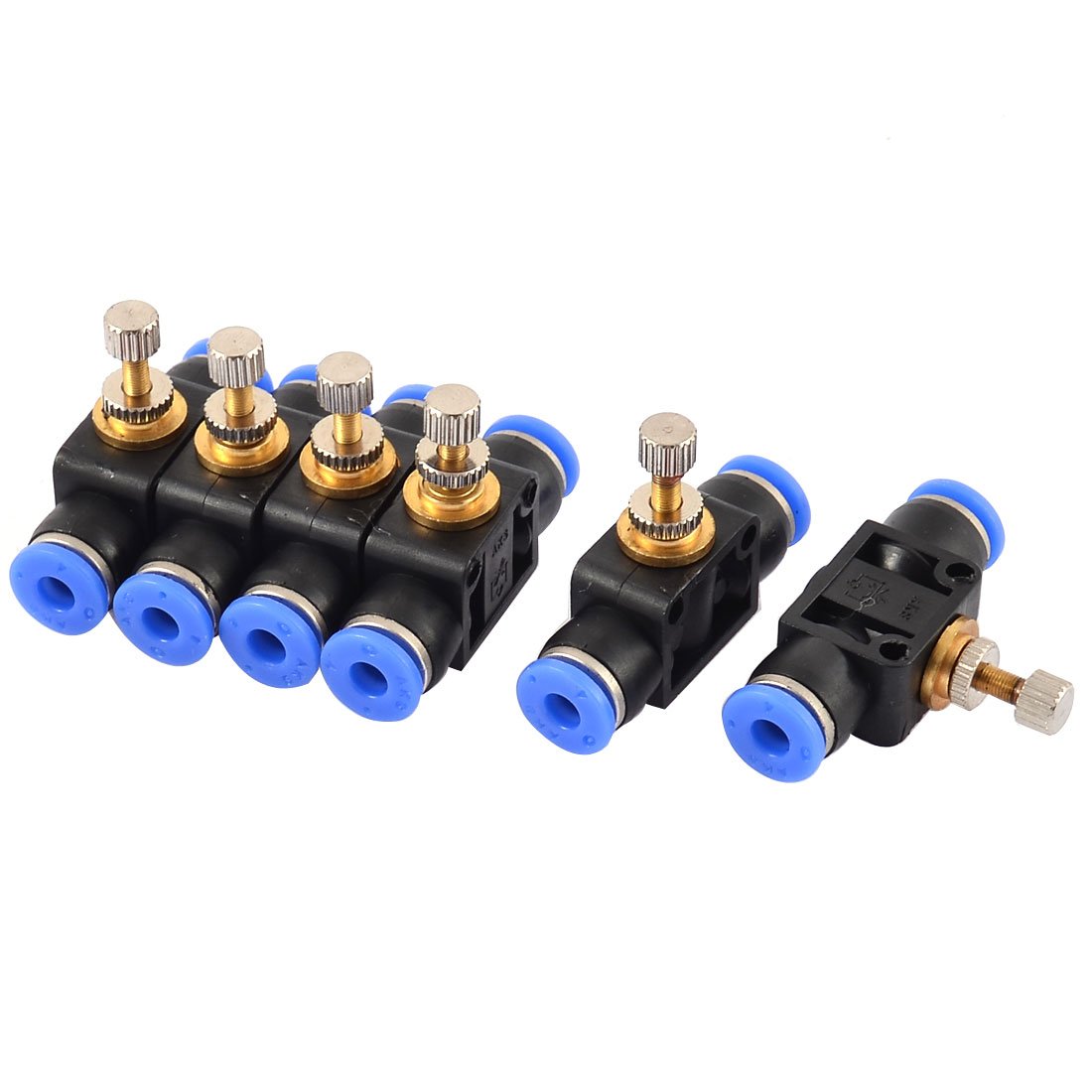 Sourcingmap Speed Controller Valve Pneumatic Quick Fittings 4mm Connecting 6pcs