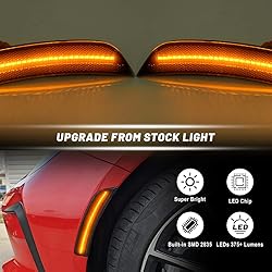NJSBYL Amber LED GR86 Side Marker Lights Assembly