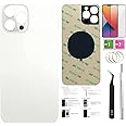 Day-market 12 Pro Max Back Glass Replacement for iPhone 12pro Max Back Cover Glass (6.7 Inch) with Pre-Installed Tape +Installation Instruction + Repair Tools+ Screen Protector (Silver)