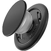 metisinno Phone Grip for MagSafe, Magnetic Stand for iPhone MagSafe Cases, One Finger Pop and Snap, Removable for Wireless Charging, Black