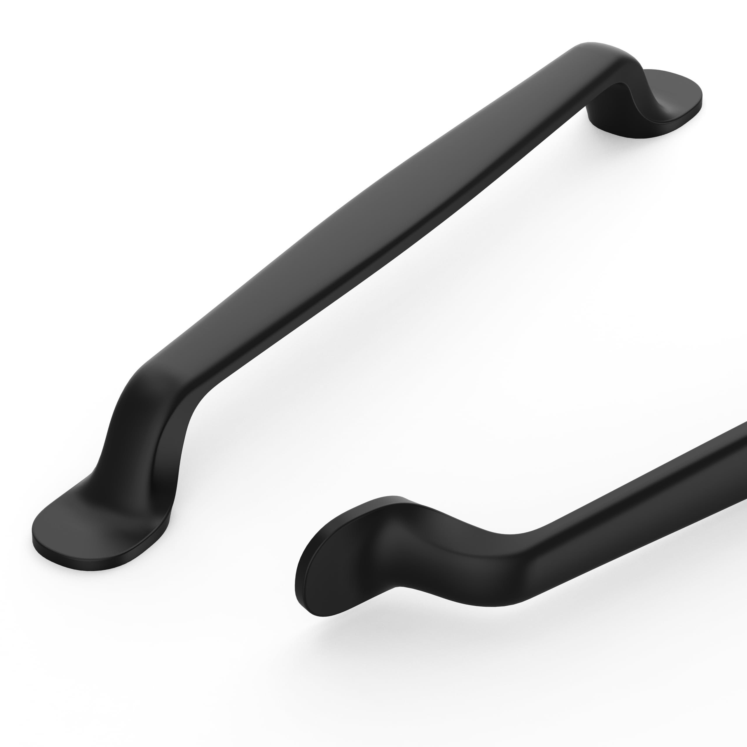 Coinkoly 10 Pack Matte Black Cupboard Handles - 160mm Hole Centers, Kitchen & Wardrobe Handles UK0004