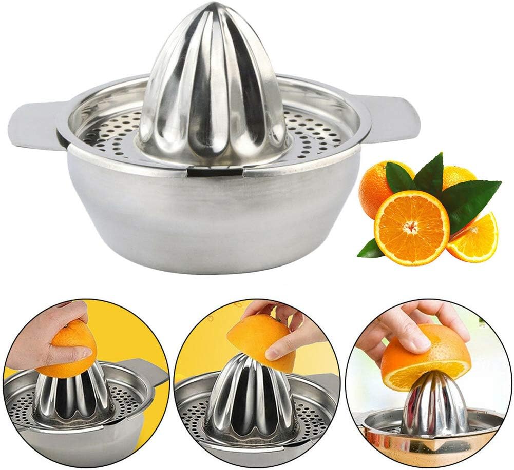 CURE SECRET Lemon Squeezer Stainless Steel Citrus Manual Press Juicer for Home/Kitchen