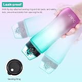 OLDLEY 750ml Water Bottle with Straw, BPA Free Tritan, Leakproof, Time Markers, view 4