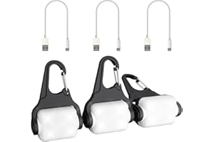 Outopest Dog Lights for Night Walking, Clip on Dog Collar Light - 3 Modes, USB-C Rechargeable, IP65 Waterproof, LED Safety Light for Running, Camping, Climbing, Bike