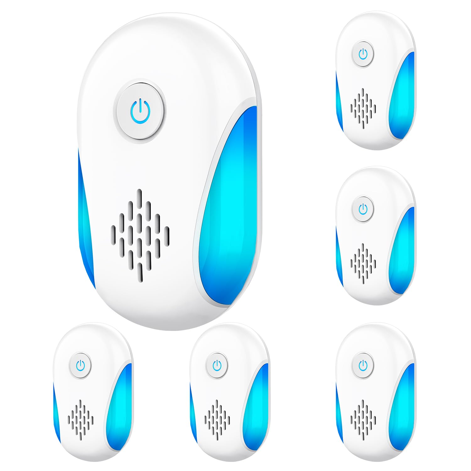 Photo 1 of Upgraded Ultrasonic Repeller 6 Pack,Indoor Ultrasonic Repellent, Electronic Plug in Pest Control for Bugs,Mosquito,Roach, Ant, Rodent, Mouse, Spider Repellent for House, Warehouse, Garage
