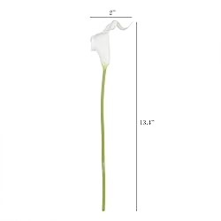 Pure Garden, Artificial Calla-Lily with Stems-Real