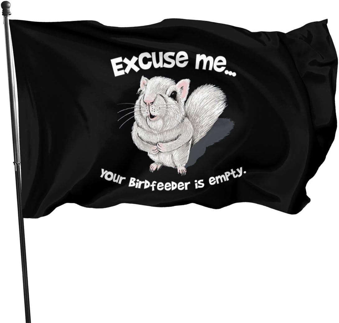 Amazon Com Tobet Excuse Me Squirrel Flag 3x5 Ft Outdoor Banner
