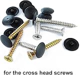 Qrity 50PCS Black 12MM Plastic Screw Cover Caps Cross Head Furniture Cabinet view 5