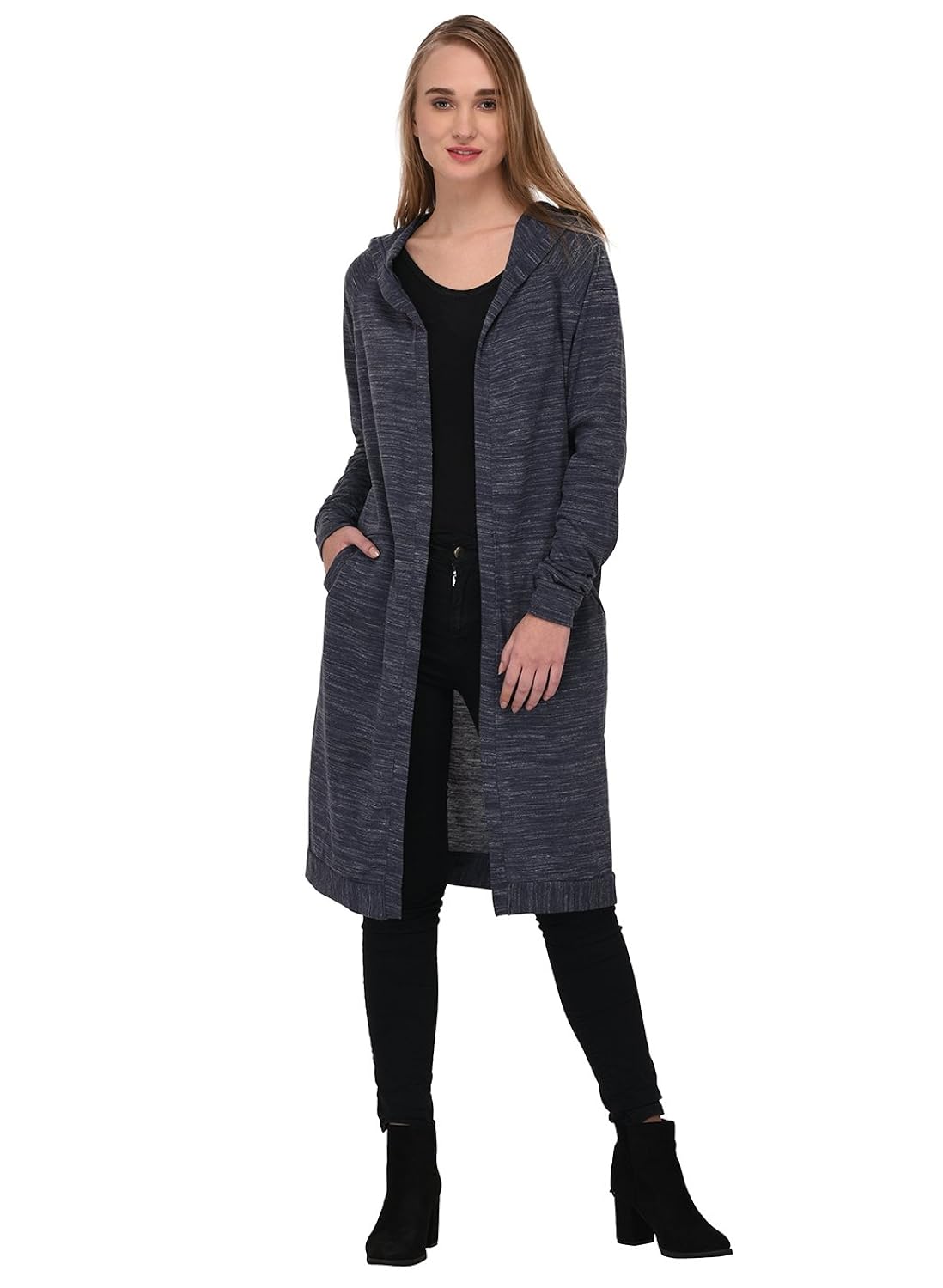 purys solid hoodie shrug