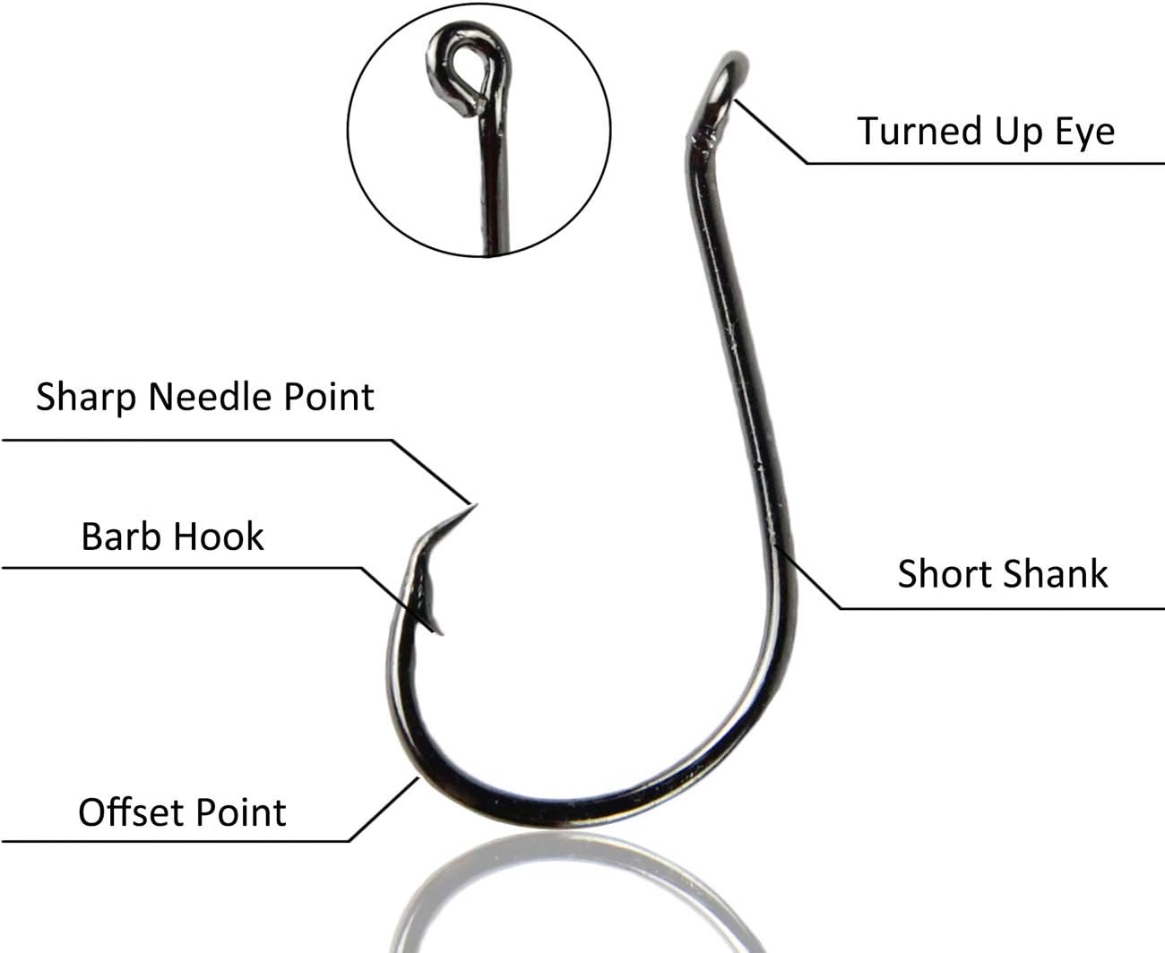 Circle Hooks Saltwater Fishing Hooks, 150PCS Fishing Circle Hooks 2X Strong Offset Octopus Catfish Fishing Hooks Assortment High Carbon Steel Bait Fishing Hooks Kit – Size #1 1/0 2/0 3/0 4/0 5/0 : Sports & Outdoors