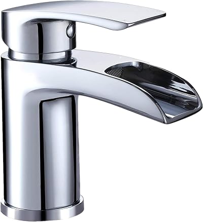 Hapilife Basin Taps Waterfall Mixer Chrome Single Lever Mono Tap