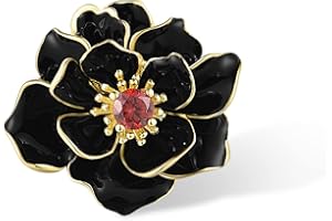 Santuzza 925 Sterling Silver Handmade Enamel Flower Pendant for Women