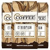 12-Ounce Bags, Ethiopian Yirgacheffe, Ground coffee, Fresh Roasted Coffee LLC.(Pack of 3 Ground)