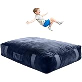 GYMMALL Crash Sensory Pad, 5&lsquo;x5&lsquo;, 4'x3' Pads for Kids Sensory with Extra 5cm EPE Mat for Enhanced Safety, Soft Foam Blocks with Washable Cover, Crash Mat for Autistic Children, Toddlers, Gymnastics &amp; Therapy
