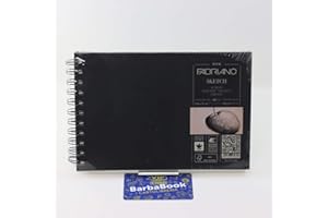Fabriano Sketch Book Pad, 110 GSM, 80 Sheets, Landscape, Spiral Bound, Size A5|Ideal for Drawing, Sketching, Mandala, Charcoa