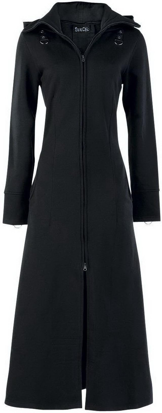 DarcChic Womens Raven Coat Black Gothic Full Length Long Steampunk