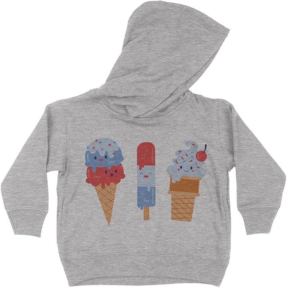 Patriotic Ice Cream Kids Hoodie Sweatshirt Toddler Clothing