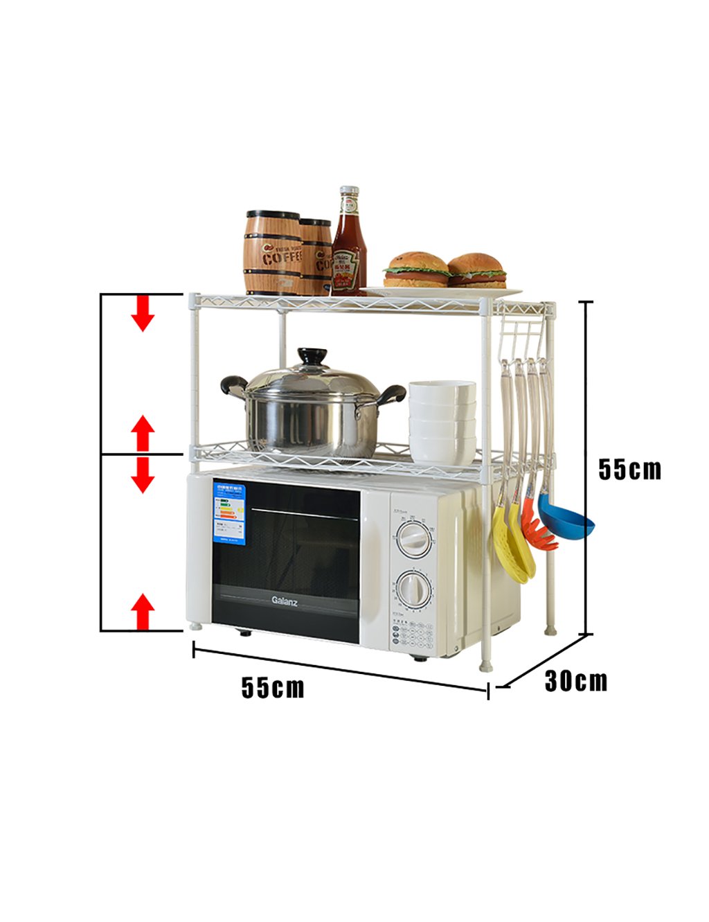 Muebles de cocina Cocina Microondas Rack de horno Rack de ...