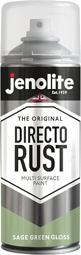 Jenolite Directorust Gloss Spray Sage Green 400ml Multi-Surface Paint