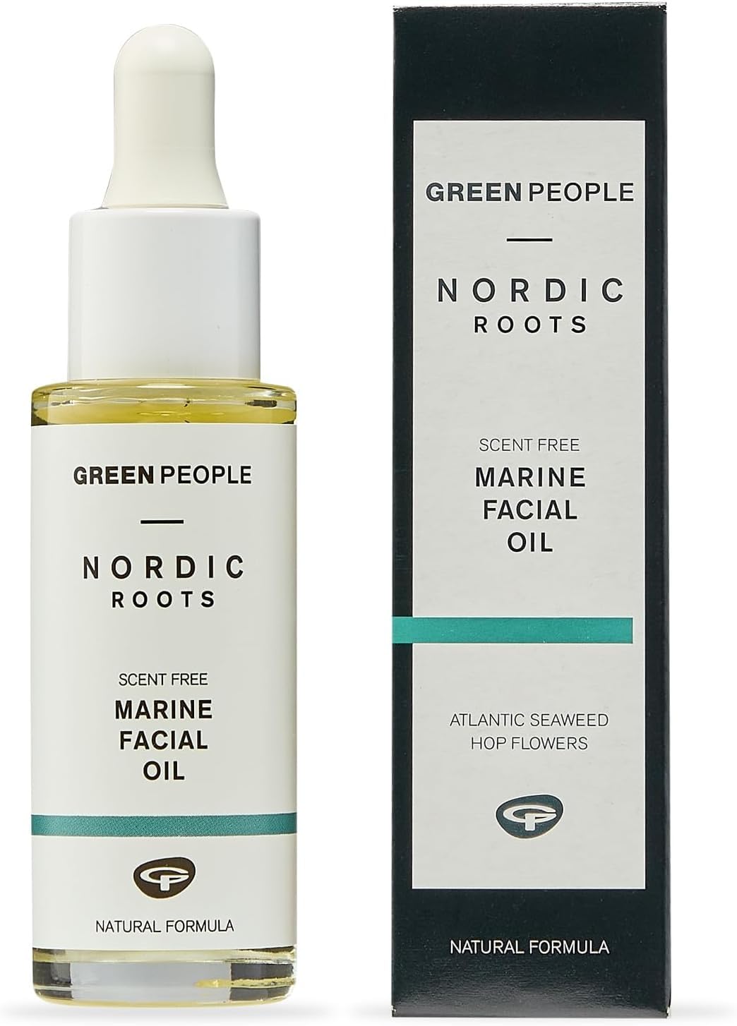 Green People Nordic Roots Marine Facial Oil - With Vitamin E, Collagen Boosting - Vegan, Organic & Cruelty Free, 28ml