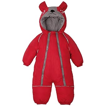 SANMIO Baby Schneeanzüge Winter Overall mit Kapuze Baumwolle Strampler Spielanzug Mädchen Jungen Jumpsuit