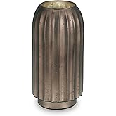 Signature Design by Ashley Briarcott Casual Indoor 13" Mercury Glass Tabletop Vase with Wide Mouth, Dark Brown