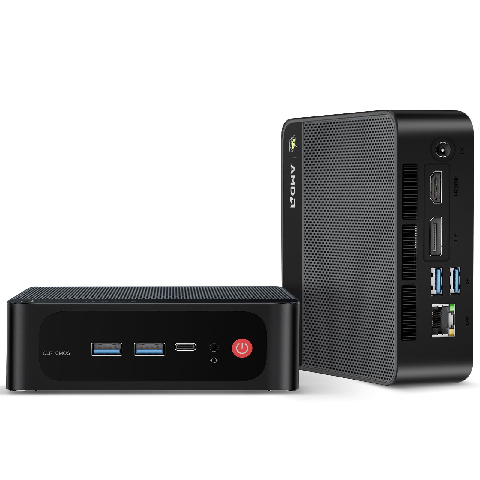 Beelink Mini PC AMD Ryzen 5 5500U (up to 4.0GHz, 6C/12T), Mini Computers 16G DDR4 RAM 500GB M.2 2280 NVME SSD, 4K Triple Display/WiFi6/BT5.2/2.5G LAN
