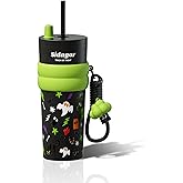 Sidagar 24 oz Tumbler with Lid and Straw, Insulated Coffee Mug Leak Proof, Portable Iced Travel Water Bottle, Reusable Thermal Coffee Cup, Gift for Women, Halloween