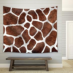 Giraffe Skin Pattern for Background - Fabric Wall Tapestry Home Decor - 51x60 inches