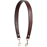 Leather Purse Strap Handle 20.3 Inch Shoulder Bag Strap Replacement with Swivel Clasps for Women DIY Underarm Bag Handbag Wallet Tote Shoulder Bag(Brown)