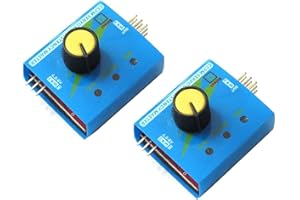 VIPMOON 2 Pack RC Servo Tester 3CH 4.8-6V CCPM Consistency Master Checker with Reverse Connection Protection, ECS Motor Teste