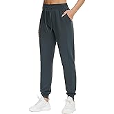 THE GYM PEOPLE Women's Workout Joggers Leggings Drawstring Running Lounge Sweatpants Tapered Pants with Pockets