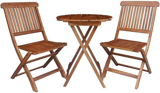 Buschman Conjunto de Dos Sillas y Mesa Redonda, Patio Bistro Conjunto